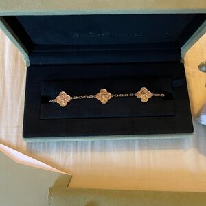 Van Cleef & Arpels Vintage Alhambra bracelet 5 motifs 18K Rose Gold